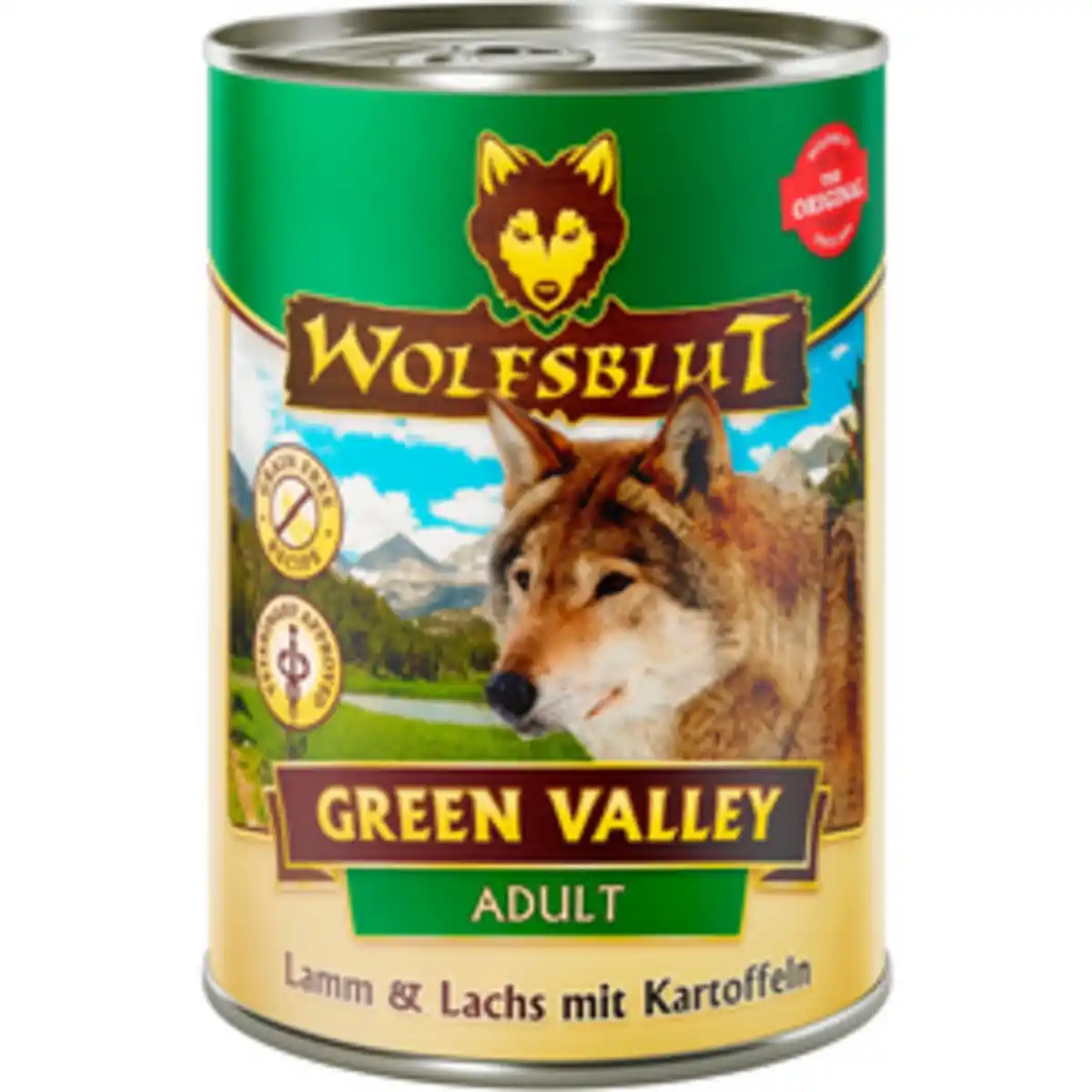 Bild 1 von Wolfsblut Hunde-Nassfutter, Adult Green Valley Lamm & Lachs mit Kartoffeln 395g