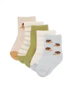 Babysocken Igel – 5 Paar hellblau