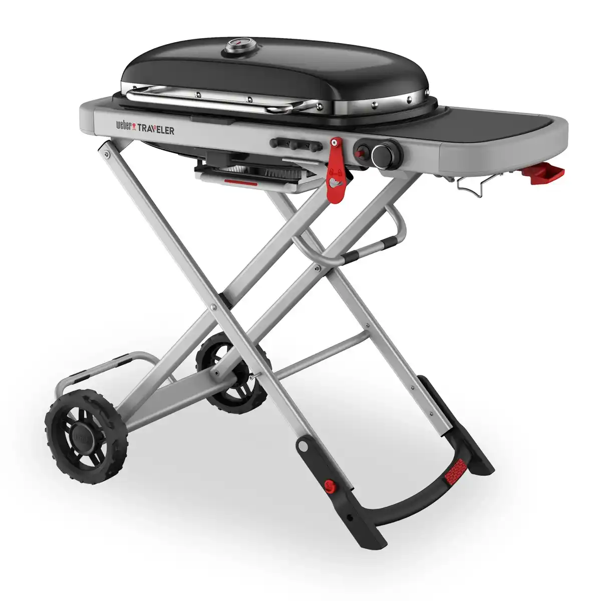 Bild 2 von Weber Camping-Gasgrill Traveler mit 1 Brenner und Rollwagen Schwarz
