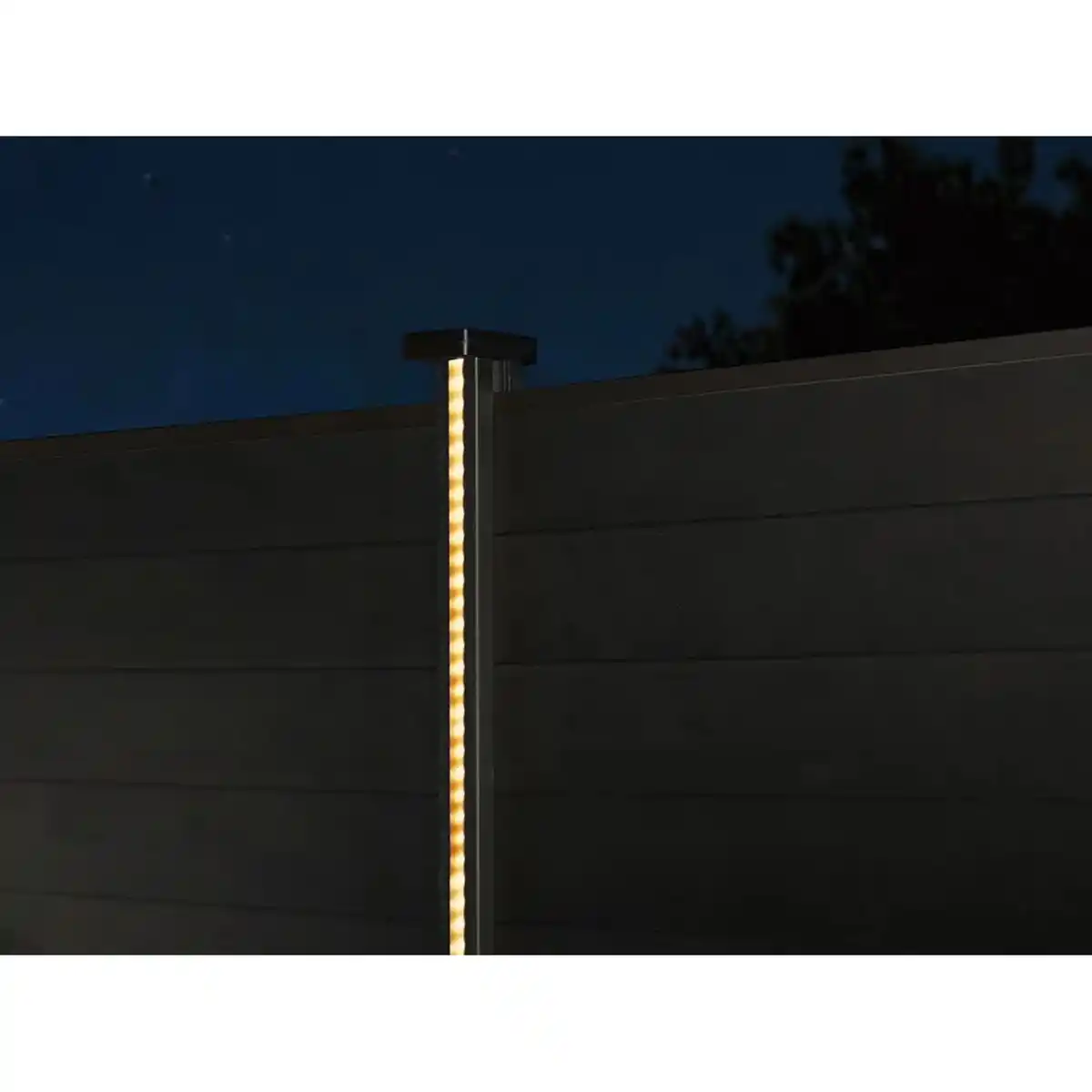 Bild 4 von Solar-LED-Lichtleiste 176 cm x 2,5 cm x 2,1 cm Weiß