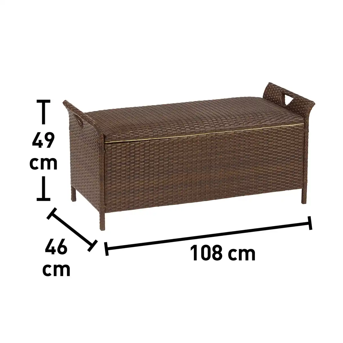 Bild 4 von Kissenbox Davenport Braun 49 cm x 108 cm x 46 cm