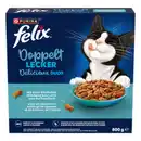 Bild 1 von felix Katzentrockenfutter »Doppelt Lecker«, Lachs, Hochseefisch & Rote Bete, 800g