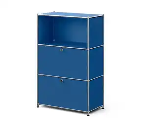 Kommode Metall »CN3« mit 2 versetzbaren Klappenfächern, enzianblau