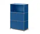 Bild 1 von Kommode Metall »CN3« mit 2 versetzbaren Klappenfächern, enzianblau