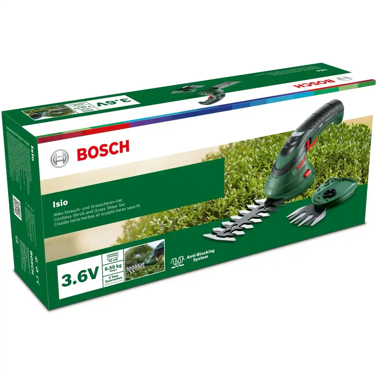 Bild 2 von Bosch Akku-Gras- und Strauchschere Isio Set inkl. Gras-und Strauchschermesser