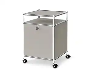 Rollcontainer Metall »CN3« mit 1 Klappenfach, hellgrau