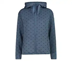 CMP Damen-Fleece-Jacke mit Kapuze, blau