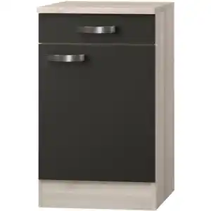 Optifit Küchen-Unterschrank Faro220 50cm Anthra. Akazie NB Auszug+ 1 Tür