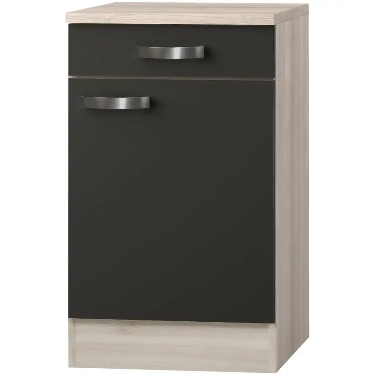 Bild 1 von Optifit Küchen-Unterschrank Faro220 50cm Anthra. Akazie NB Auszug+ 1 Tür