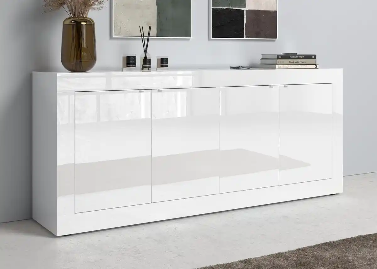 Bild 1 von Home affaire Sideboard Basic Breite 207 cm, Kommode 4 Türen, Anrichte, Metallgriff, moderne Rahmenoptik, viel Stauraum, Farbauswahl