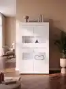 Bild 1 von Home affaire Vitrine Basic Höhe 162 cm, Standvitrine mit 4 Türen - Metallgriffe, Stauraumvitrine in moderner Rahmenoptik, Hochschrank, Anrichte