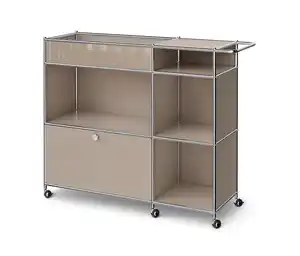 Barwagen Metall »CN3« mit Klappenfach, taupe