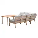Bild 2 von Garden Impressions Lounge-Dining Set Sardinia 5-tlg Light Teaklook