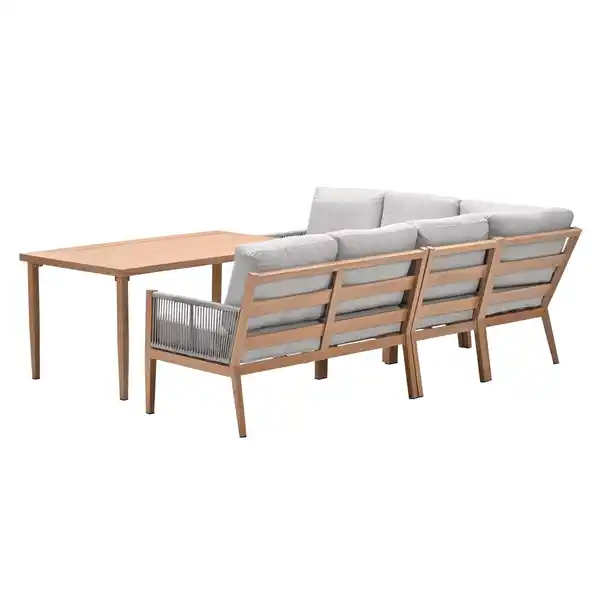 Bild 2 von Garden Impressions Lounge-Dining Set Sardinia 5-tlg Light Teaklook