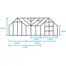 Bild 2 von Halls Gewächshaus GardenRoom Set Schwarz 12,9 m² inkl. Fundamentrahmen