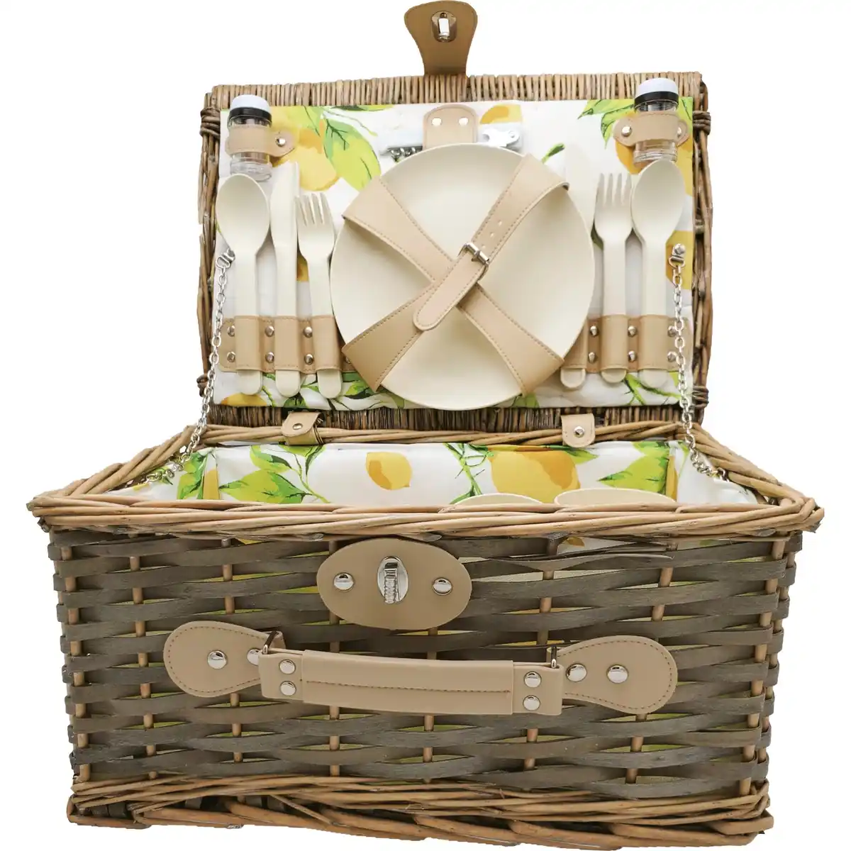 Bild 1 von Picknick-Korb Zitronenmuster 24-teilig