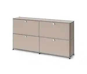 Sideboard Metall »CN3 Slim Line« mit 4 Klappfächern, taupe