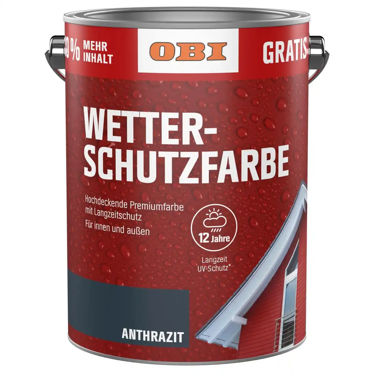 Bild 1 von OBI Wetterschutzfarbe 3 l Anthrazit
