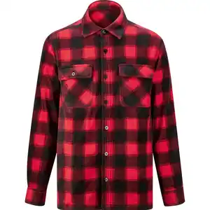 Fleece-Hemd Rot-Schwarz Kariert Größe L