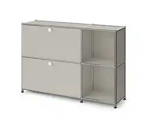 Sideboard Metall »CN3 Slim Line« mit 2 Klappfächern, hellgrau