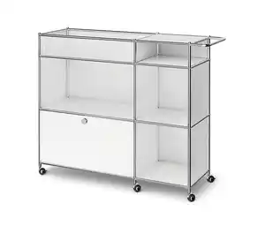 Barwagen Metall »CN3« mit Klappenfach, weiß