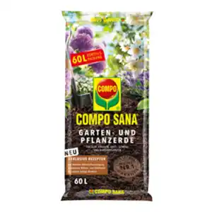 COMPO Pflanzerde »COMPO SANA®«, für Gartenpflanzen im Boden oder in Kübeln, 60 L