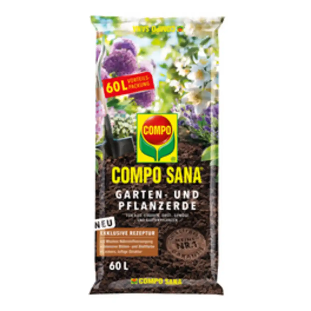 Bild 1 von COMPO Pflanzerde »COMPO SANA®«, für Gartenpflanzen im Boden oder in Kübeln, 60 L