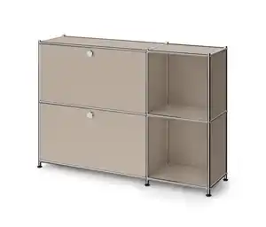 Sideboard Metall »CN3 Slim Line« mit 2 Klappfächern, taupe