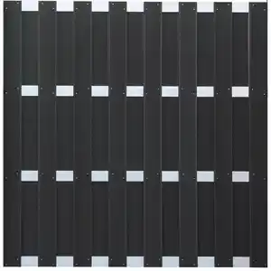 GroJa Sichtschutzzaun-Element Quadratisch Anthrazit 180 cm x 180 cm