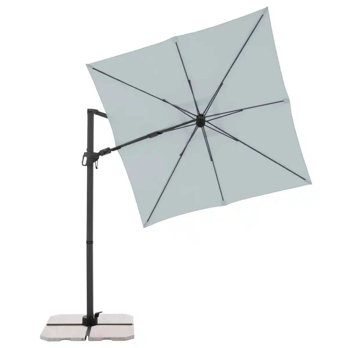 Bild 4 von Derby Kurbel-Pendelschirm DX ca. 210 cm x 210 cm Hellgrau