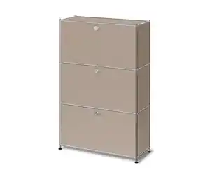 Kommode Metall »CN3 Slim Line« mit 3 Klappfächern, taupe