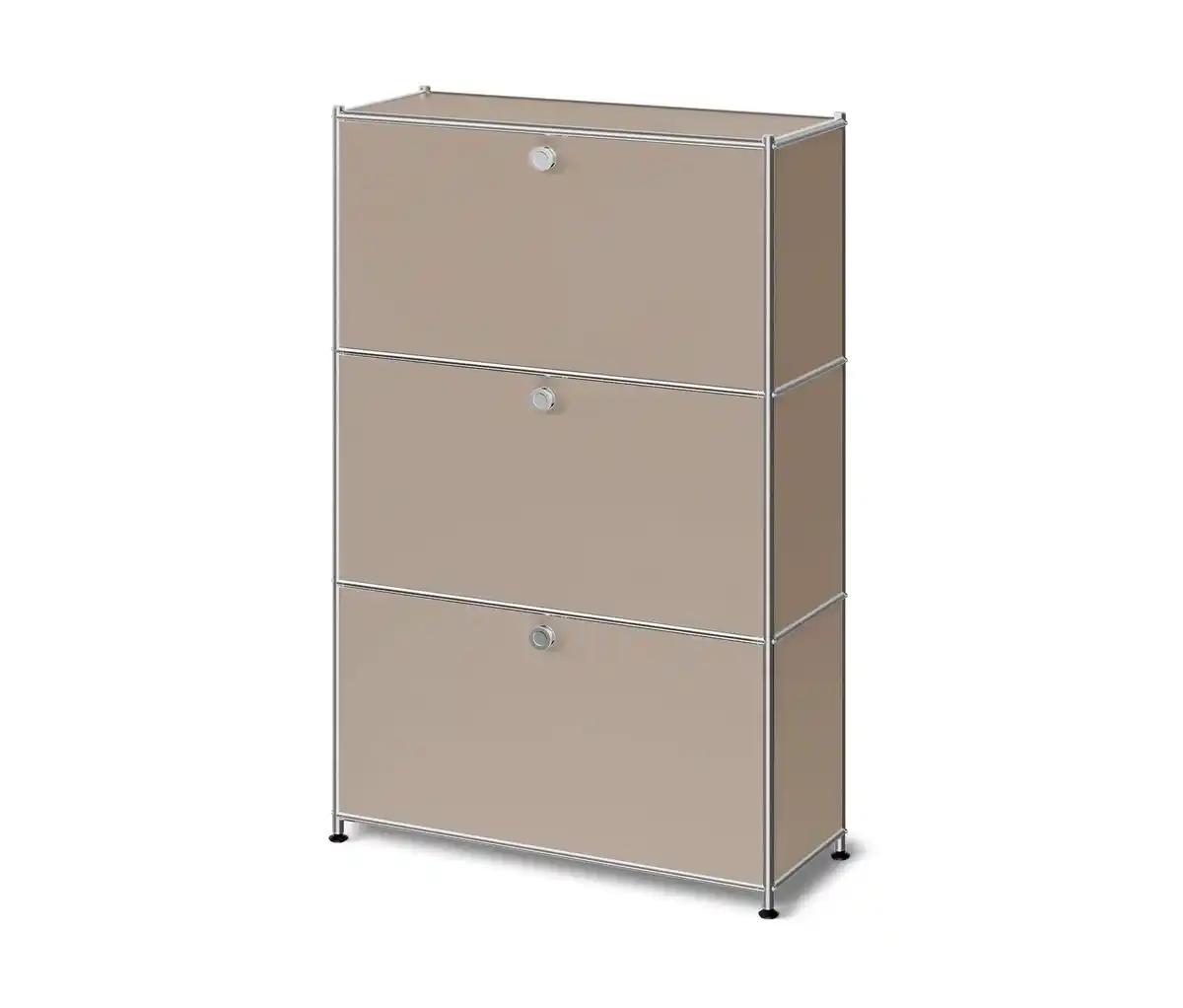 Bild 1 von Kommode Metall »CN3 Slim Line« mit 3 Klappfächern, taupe