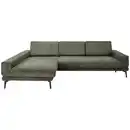 Bild 1 von SetOne by Musterring Ecksofa, Olivgrün, Metall, 3-Sitzer, Ottomane links, L-Form, 294x184 cm, Made in EU, Typenauswahl, Fußauswahl, Stoffauswahl, planbar, Sitzqualitäten, seitenverkehrt erhältlic