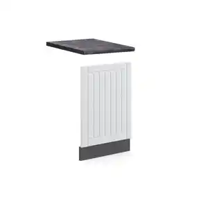 Vicco Frontblende, Weiß, Anthrazit, Holzwerkstoff, Rechteckig, 45x67.4x60 cm, Küchen, Küchenmöbel, Küchenschränke, Küchenunterschränke