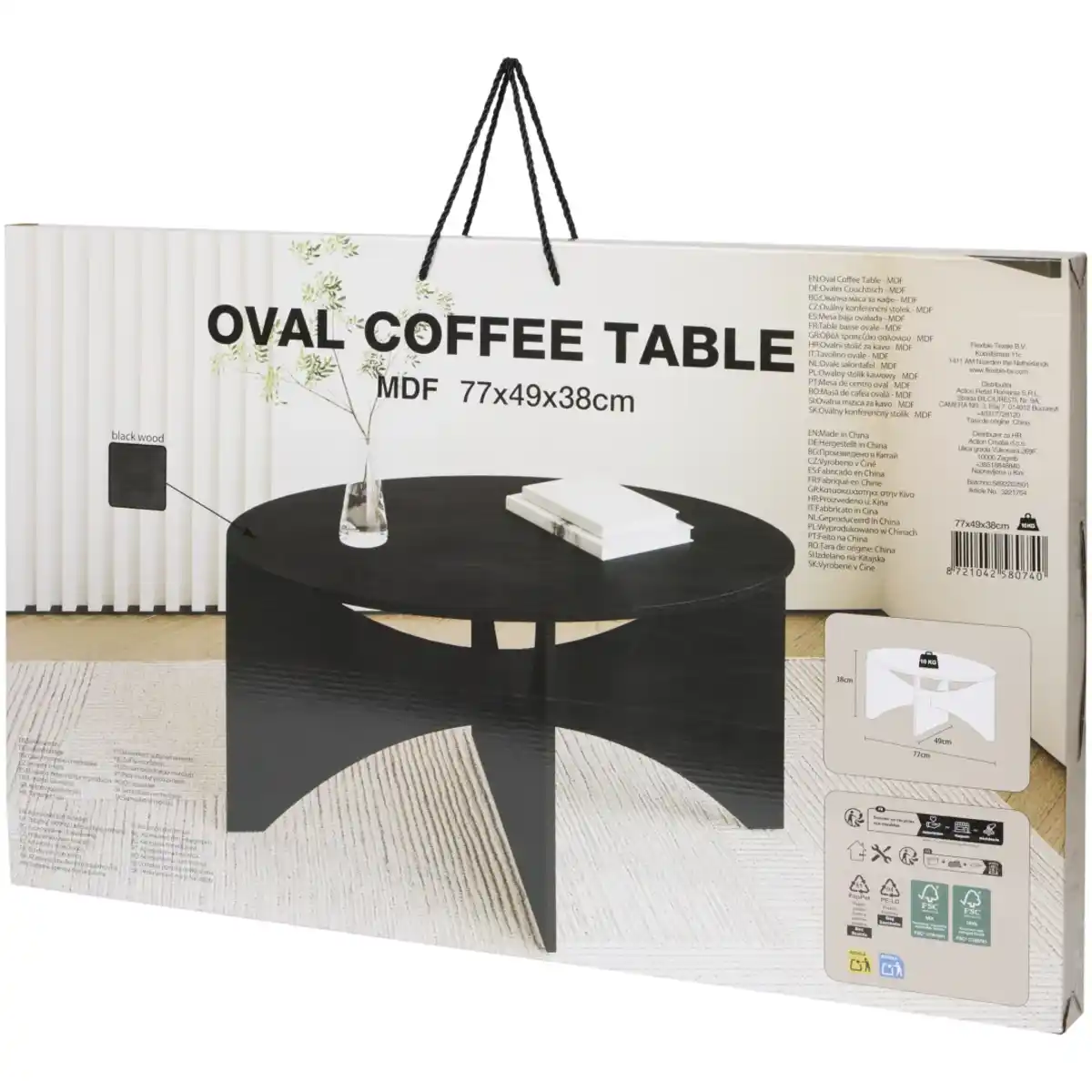 Bild 3 von Ovaler Couchtisch