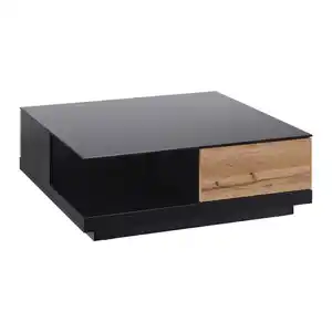 Couchtisch Nevio Schwarz/Eichenfarben MDF, Schwarz, Eichefarben