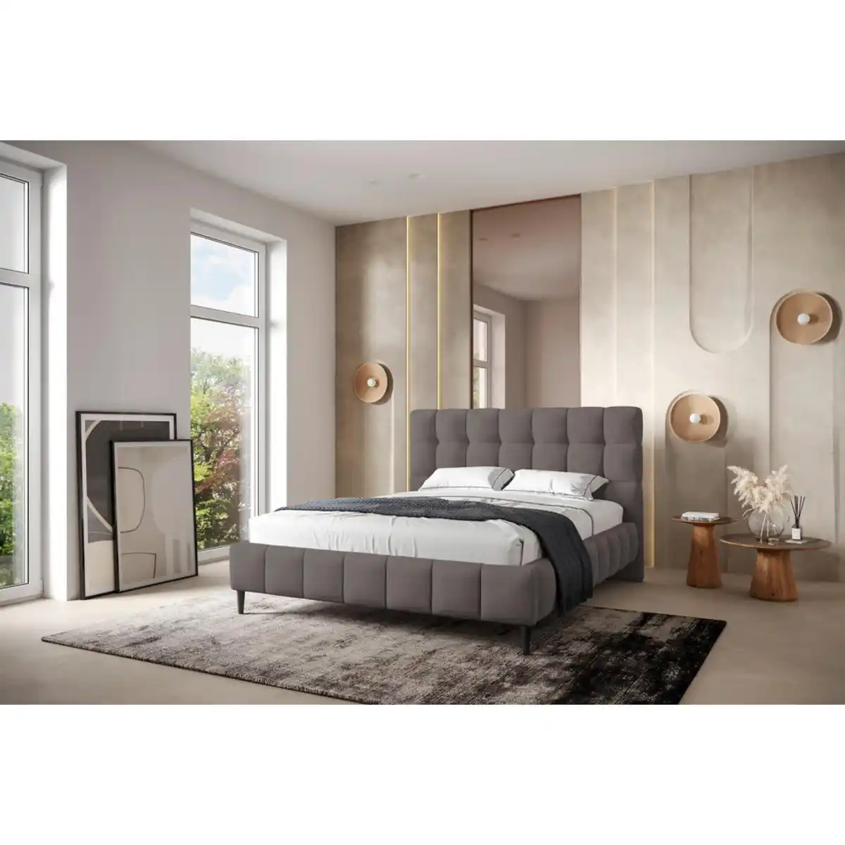 Bild 1 von Livetastic Polsterbett, Schlamm, Holzwerkstoff, 160x200 cm, Lattenrost, gepolstertes Kopfteil, Stoffauswahl,nicht verstellbar, alternative Größen erhältlich, Schlafzimmer, Betten, Polsterbetten