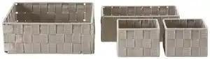 Korbset Kelly in Grau, 4 Stk., Grau