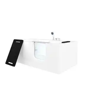 AcquaVapore by Sandra Jentho Seniorenwanne, Weiß, Glas, Kunststoff, Metall, Rechteckig, 160x59x85 cm, CE, Badezimmer, Baden & Duschen, Badewannen
