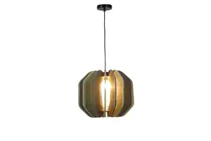 Hängeleuchte Velvet Green Grau/Grün max. 40 Watt, Grün, Grau