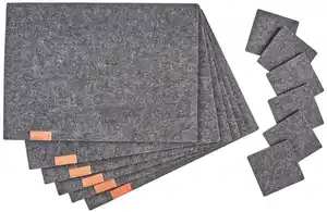 Tischset Felt in Dunkelgrau 12 Stk., Dunkelgrau