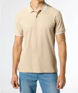 Naturfarbenes Poloshirt