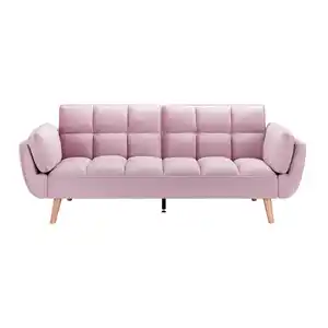 Schlafsofa Cora Rosa Samt, Rosa