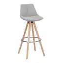 Bild 1 von Barhocker Nelo Grau Webstoff Gepolstert, Grau