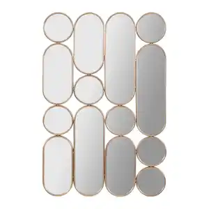 Wandspiegel ARCO Metallrahmen goldfarben, Goldfarben
