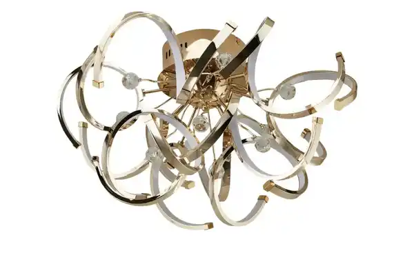 Bild 2 von KHG LED-Deckenleuchte, goldfarben mit Kristall