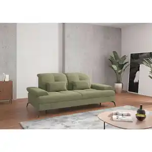 Sit & More 3-Sitzer-Sofa, Hellgrün, Metall, 212x90x122 cm, Goldenes M, Oeko-Tex® Standard 100, Made in Europe, DGM-Klimapakt, Rücken echt, Armteil links, rechts, Wohnzimmer, Sofas & Couches, Sofas