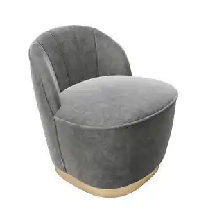 PLAYBOY Cocktailsessel Stella Vintage-Look Samt Anthrazit, Anthrazit