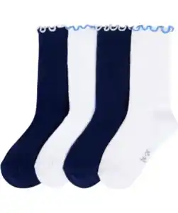 Socken mit Wellenrand