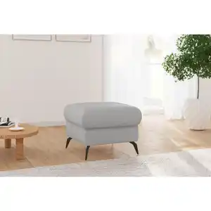 Sit & More Hocker Rochelle E, Hellgrau, Metall, quadratisch, 58x50x58 cm, Goldenes M, Oeko-Tex® Standard 100, Made in Europe, DGM-Klimapakt, Stauraum, Wohnzimmer, Hocker, Sitzhocker